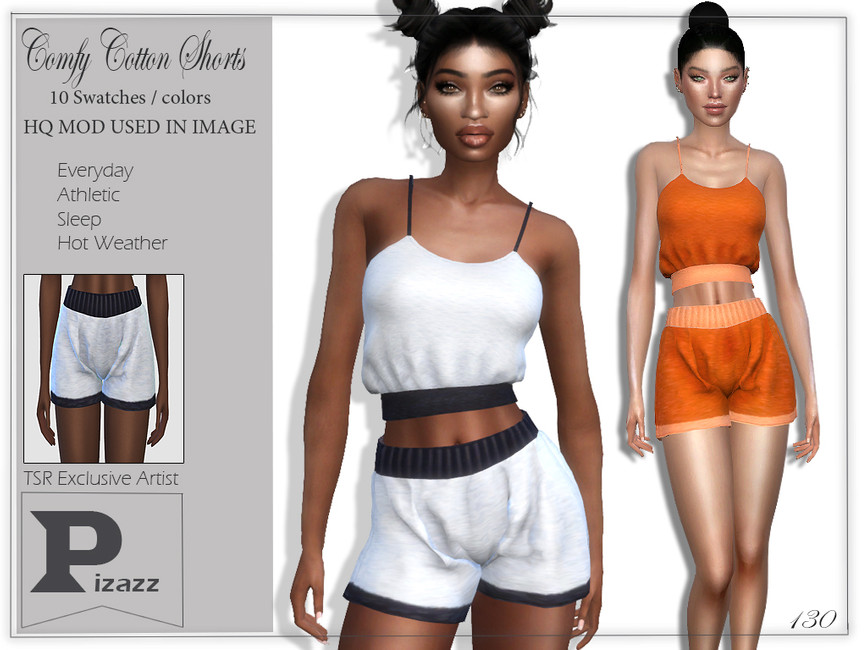 The Sims Resource - Comfy Cotton Shorts