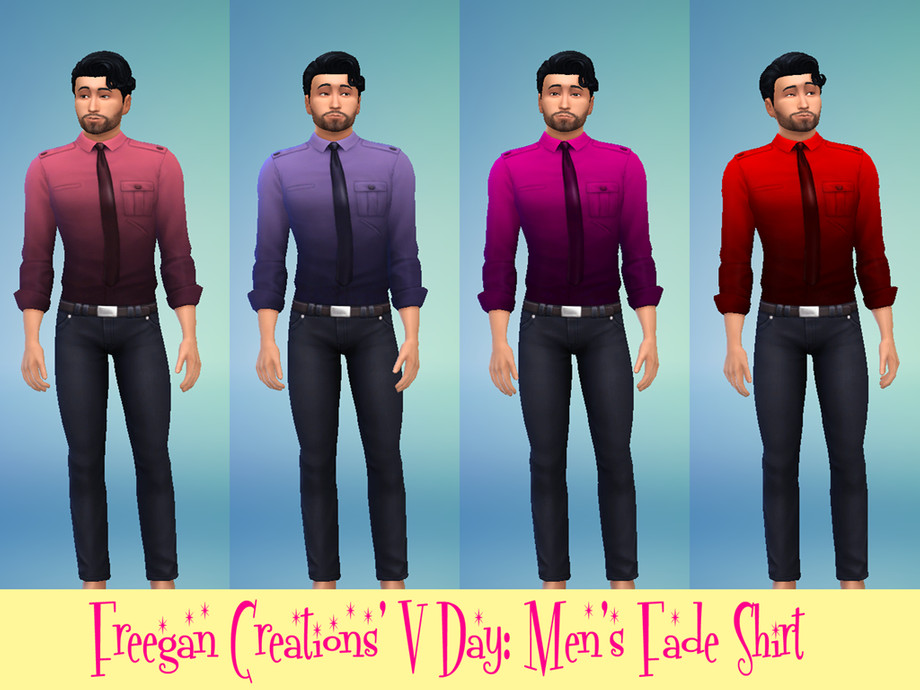 The Sims Resource - VDay Mens Fade Top