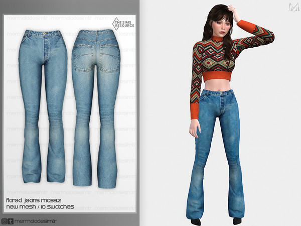 The Sims Resource - Flared Jeans MC332