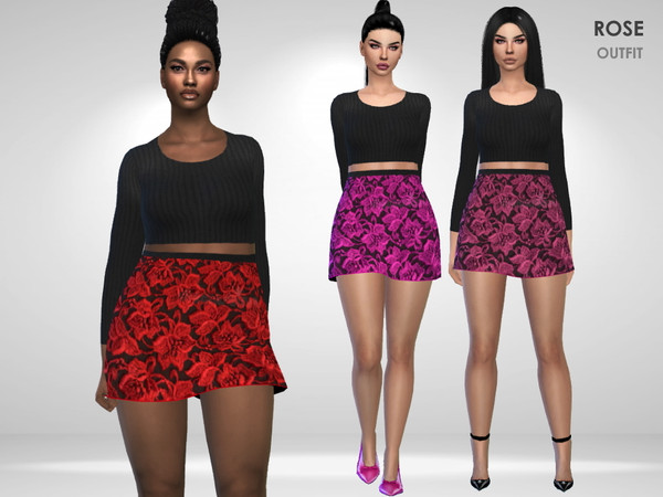 The Sims Resource - Rose Outfit