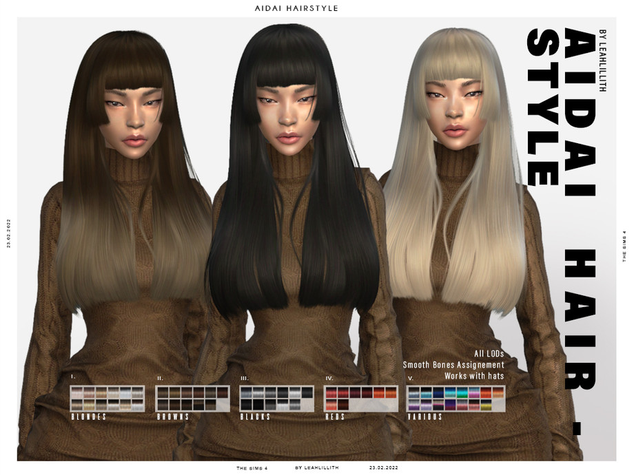The Sims Resource - LeahLillith Aidai Hairstyle