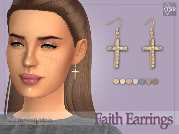The Sims Resource - Faith Earrings