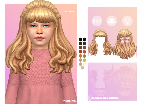 The Sims Resource - Amelie Hair Children