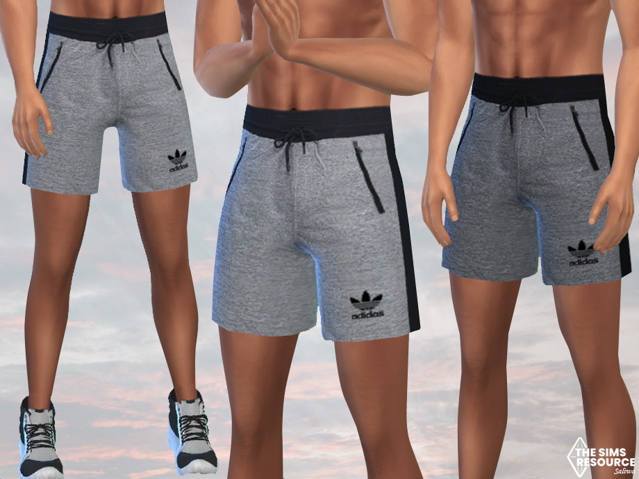 The Sims Resource - Men Athletic Melange Shorts