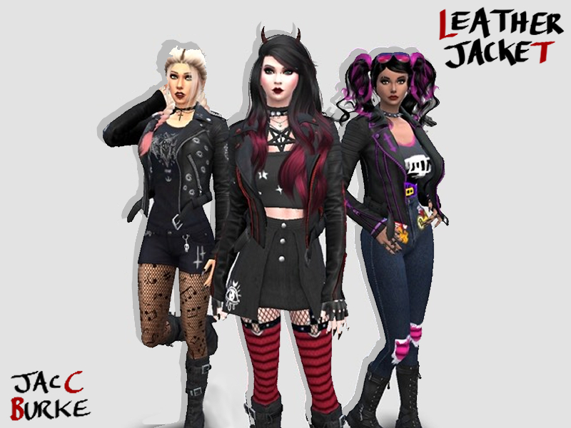 The Sims Resource - JaccBurke's Leather Jacket Accessory