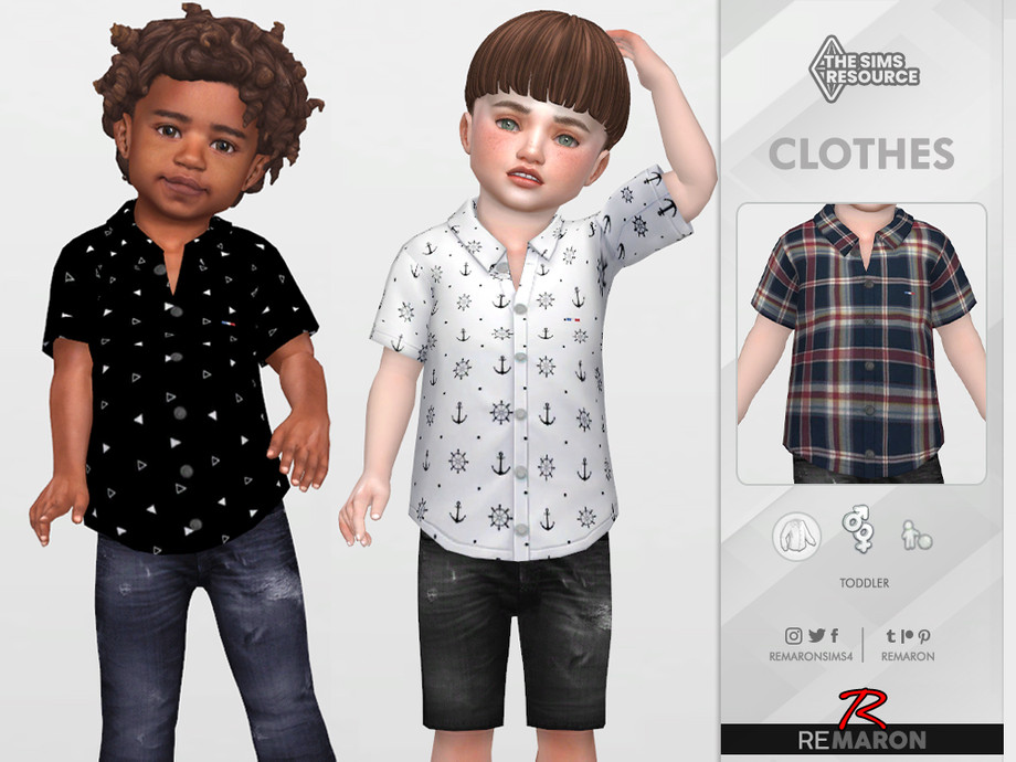 The Sims Resource - Formal Shirt 04 for Toddler