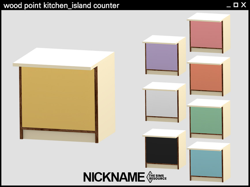 The Sims Resource Wood Point Kitchen Island Counter   W 867h 650 3392638 