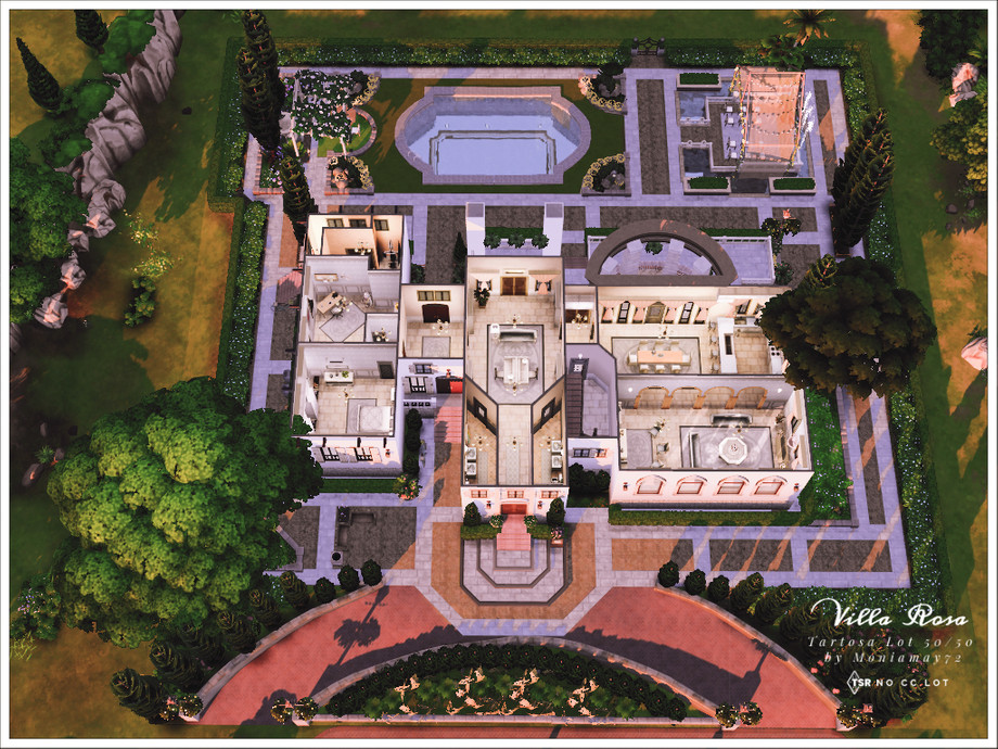 The Sims Resource - Villa Rosa No CC Lot