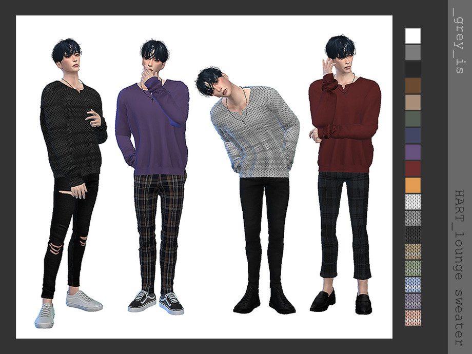 The Sims Resource - _hart_ 013 Lounge Sweater