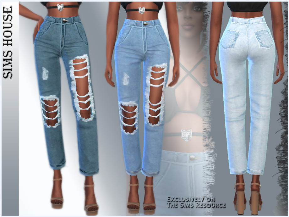 The Sims Resource - Women's ripped jeans