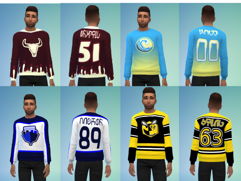 The Sims Resource - Sims Hockey League Jerseys