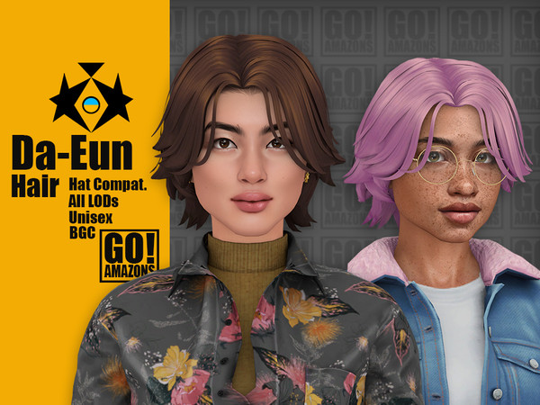 The Sims Resource - Da-Eun Hair