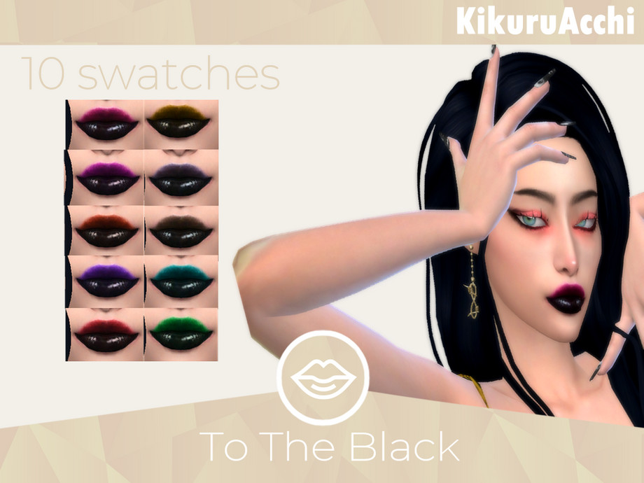 The Sims Resource - To The Black Lipstick