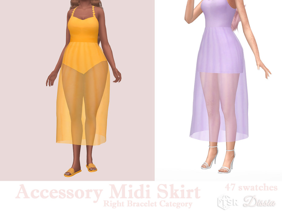 The Sims Resource - Accessory Midi Skirt