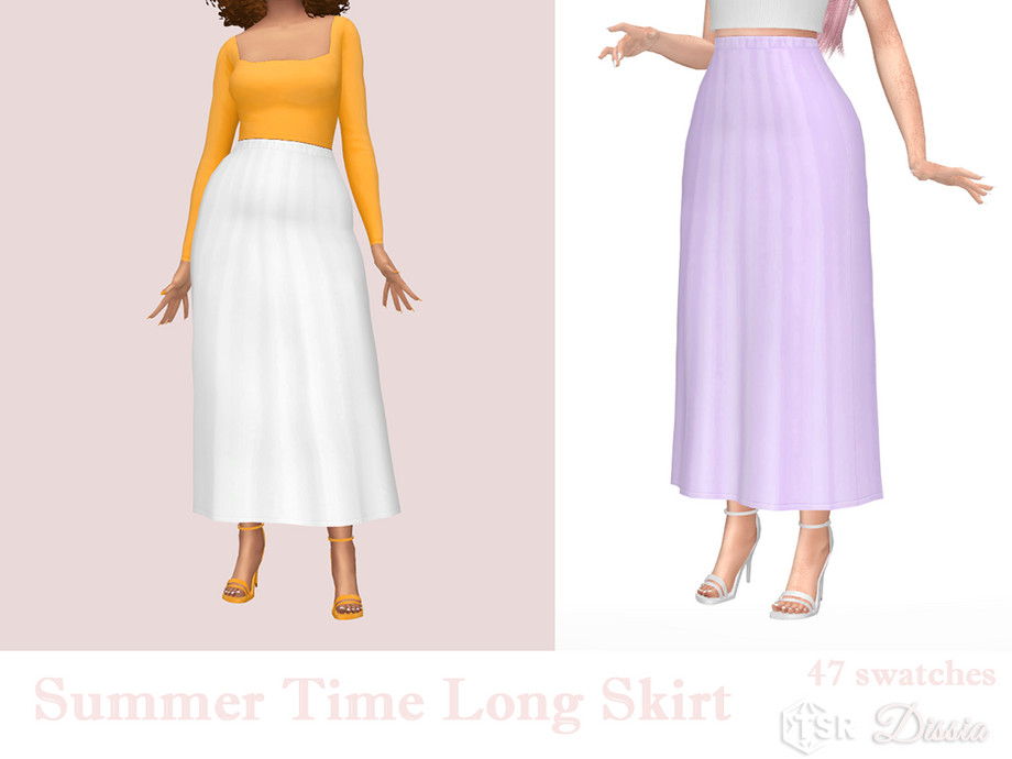 The Sims Resource - Summer Time Long Skirt