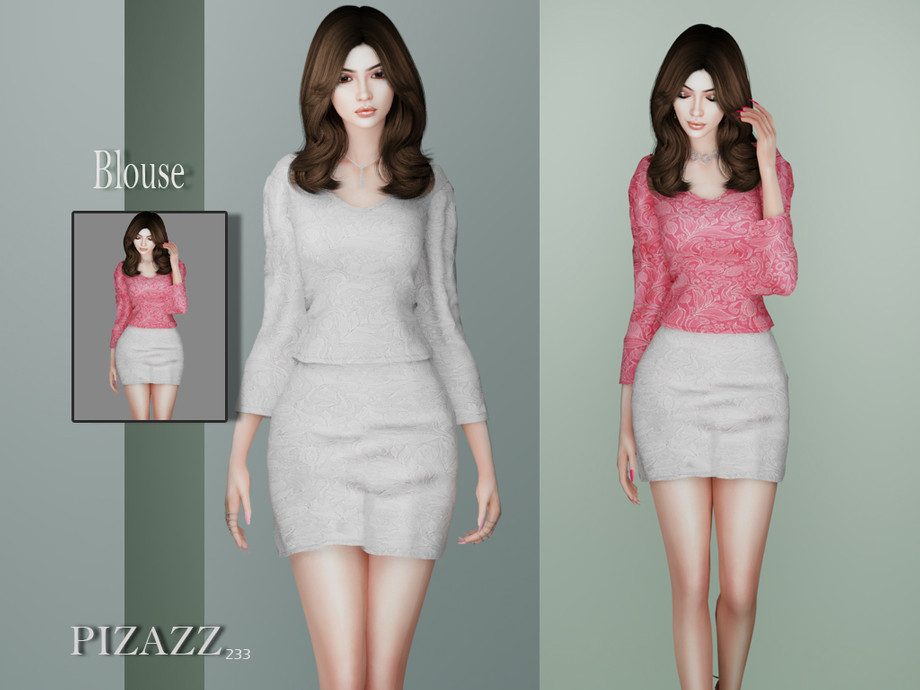 The Sims Resource - Dress Blouse