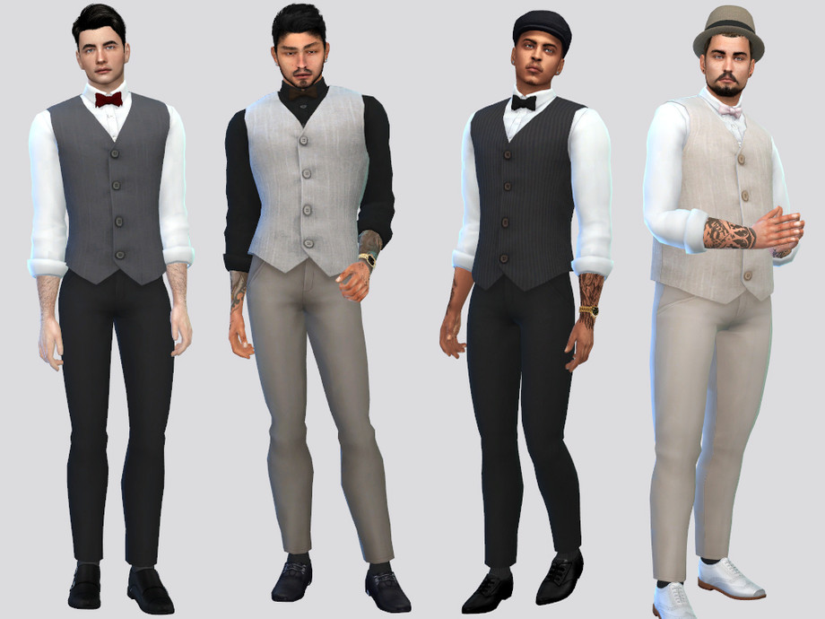The Sims Resource - Bernard Vest Suit