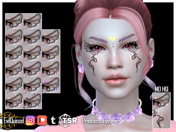 The Sims Resource - Princess Eyeliner