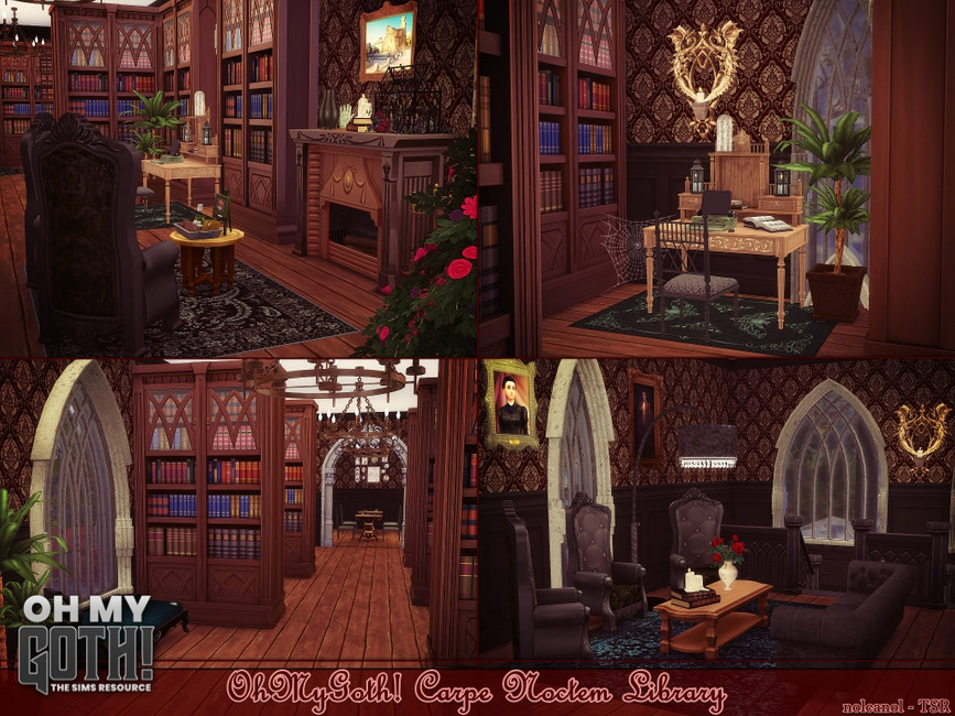 The Sims Resource - OhMyGoth! Carpe Noctem Library / TSR CC Only