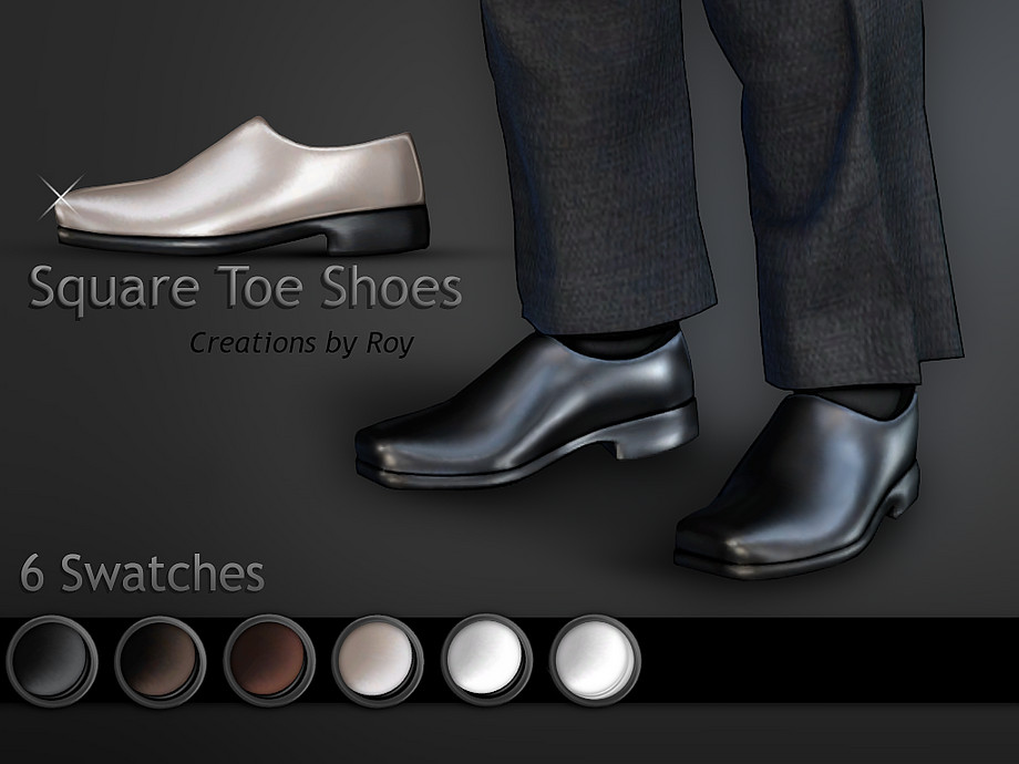 The Sims Resource - Square Toed Shoes