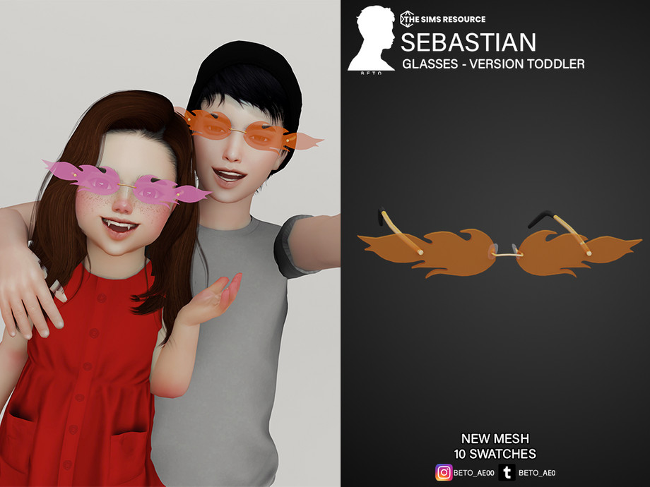 The Sims Resource - Sebastian (Glasses - Toddler Version)