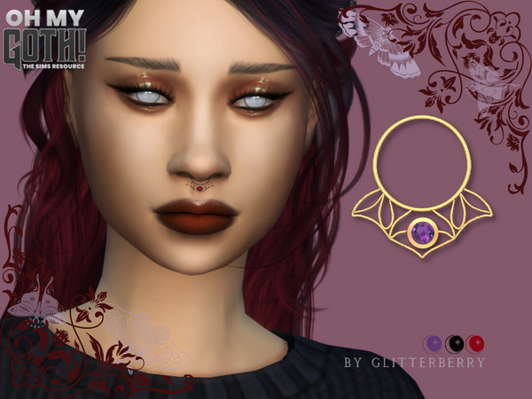 The Sims Resource - Oh My Goth- Acantha Nose Ring