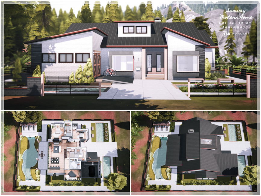 The Sims Resource - Sunway Modern Home No CC Lot