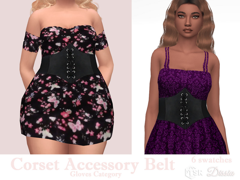 The Sims Resource - Corset Accessory Belt (Gloves Category)