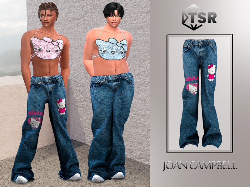 The Sims Resource - JCB Baggy Jeans Male Version