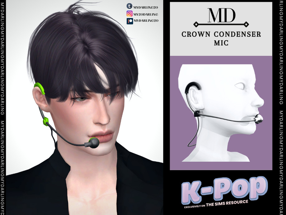 overalt udpege Bitterhed The Sims Resource - Crown Condenser Mic adult MEN KPOP