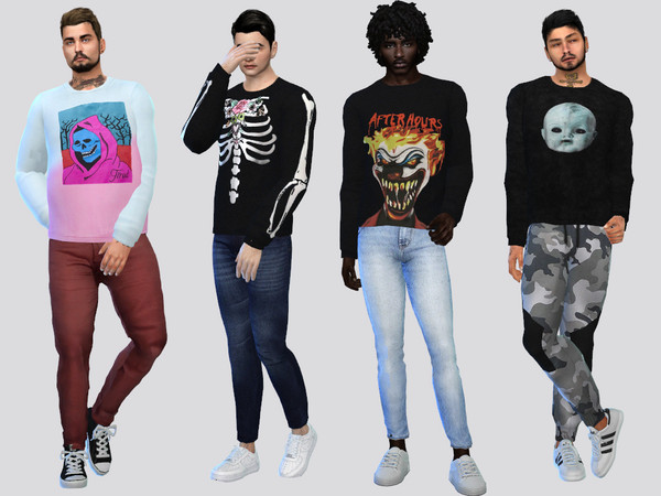 The Sims Resource - Creepy Fashion Shirt