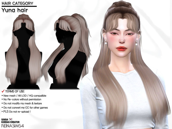 The Sims Resource - Yuna hair