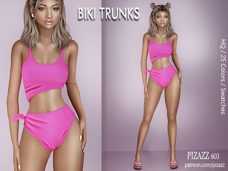 The Sims Resource - Hip tied bikini trunks