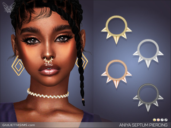 The Sims Resource - Aniya Septum Nose Piercing