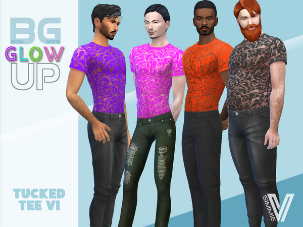 The Sims Resource - Base Game Glow Up Tucked Tee v1