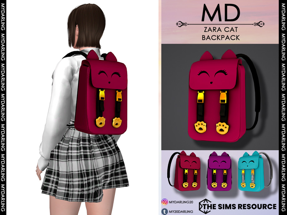 The Sims Resource - zara cat backpack ADULT