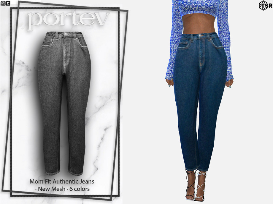 The Sims Resource - Mom Fit Authentic Jeans
