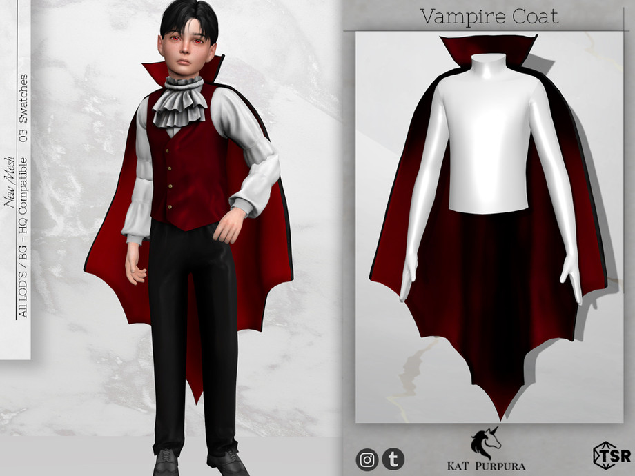 The Sims Resource - Vampire Coat
