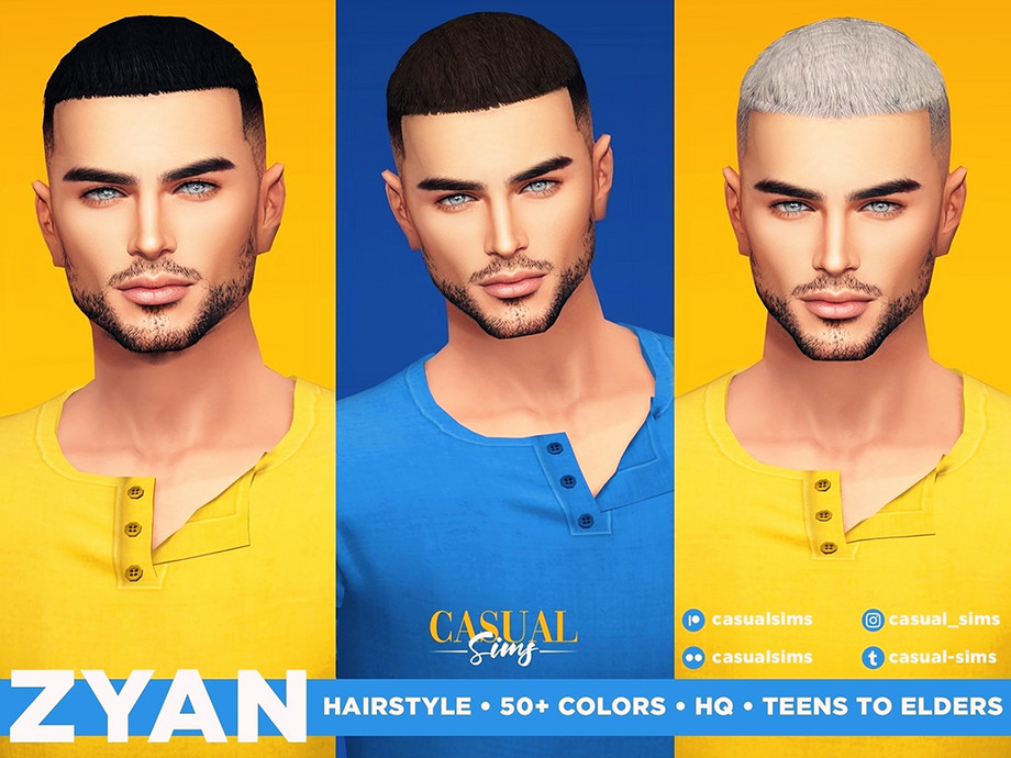 The Sims Resource - Zyan Hairstyle
