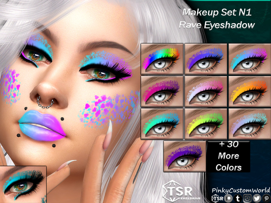 The Sims Resource - Makeup Set N1 - Rave Eyeshadow