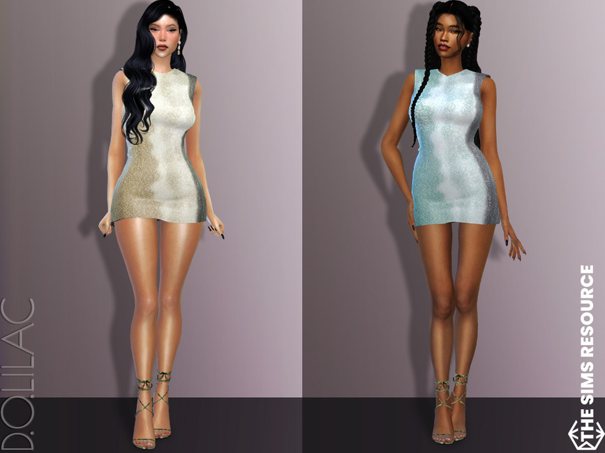 The Sims Resource Sequin Mini Dress Do648 7208