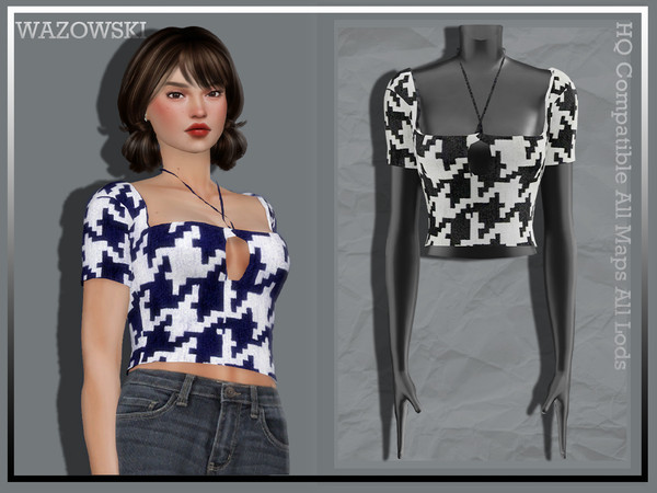 The Sims Resource - Halter Neck Tied Top