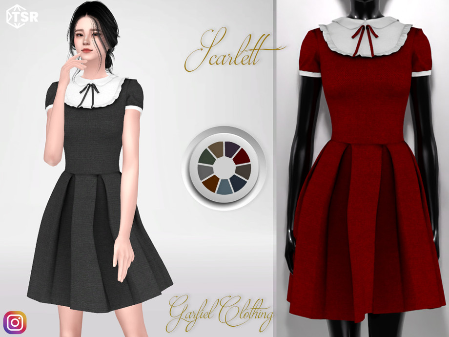 The Sims Resource - Scarlett - Gothic Lolita dress