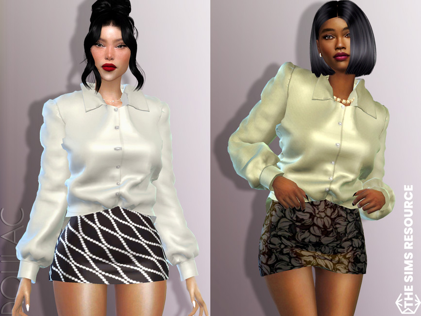 The Sims Resource - Satin Shirt DO717