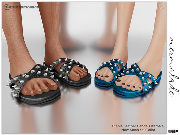 The Sims Resource - Staple Leather Sandals (female) S119