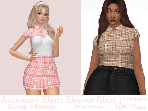 The Sims Resource - Accessory Short Sleeves Shirt