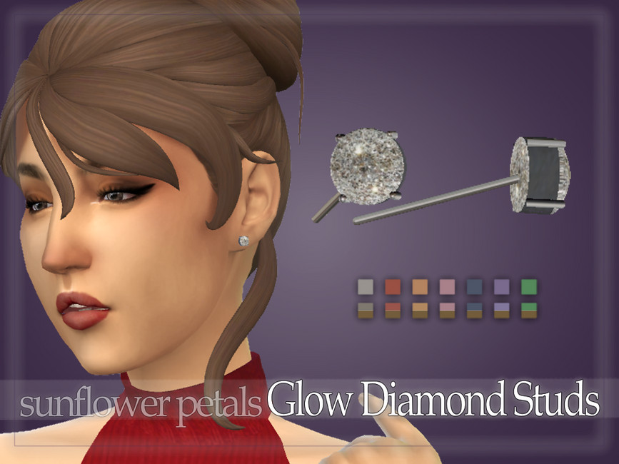 The Sims Resource - Glow Diamond Studs