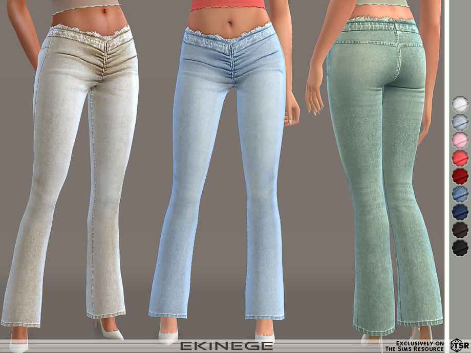 The Sims Resource - Stretch Flare Jeans