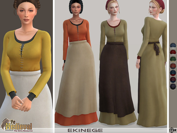 The Sims Resource - Ye Medieval - Dress With Apron