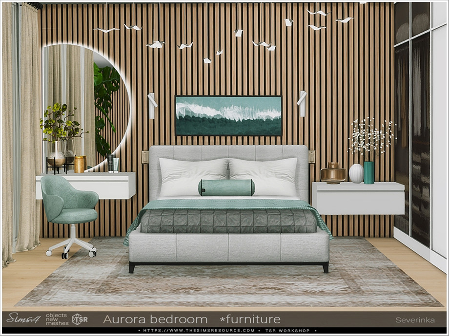 The Sims Resource - Aurora bedroom furniture